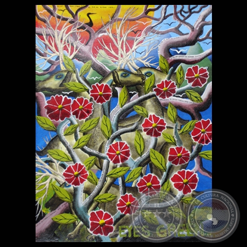 EYES GREEN, 2006 - Técnica mixta de BENJAZMIN OCAMPOS